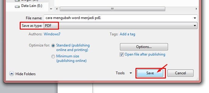 cara cara mengubah word 2007 ke pdf tanpa aplikasi